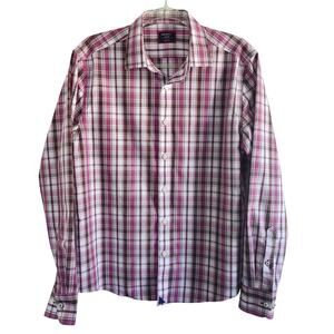 UNTUCKit Men's Plaid Button-Down Wrinkle Free Shirt Size Medium